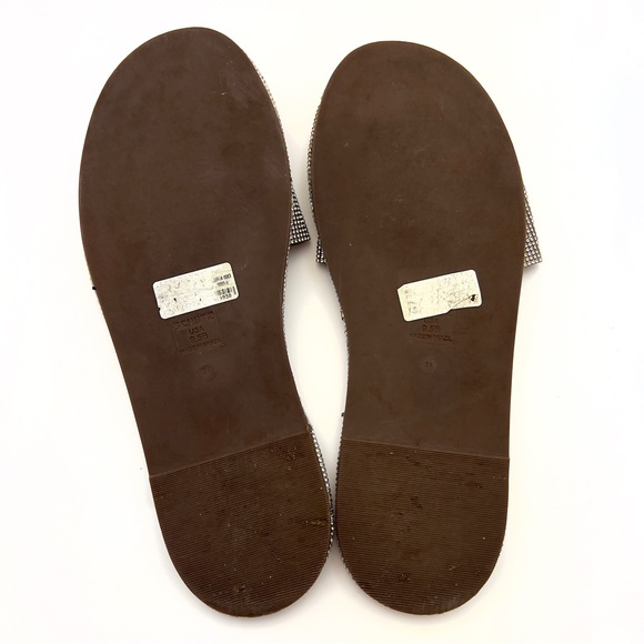 SCHUTZ Alcina Rhinestone Leather Slide Sandals - Picture 9 of 10